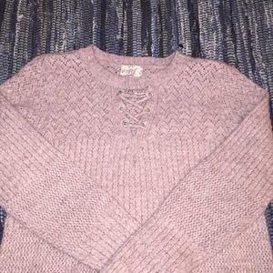 hippie rose pinkish colored sweater